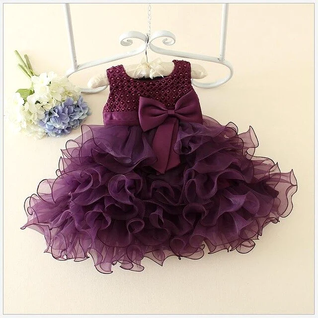 Beads Baptism Ball Gown