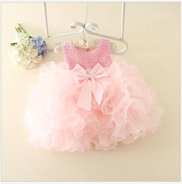 Beads Baptism Ball Gown