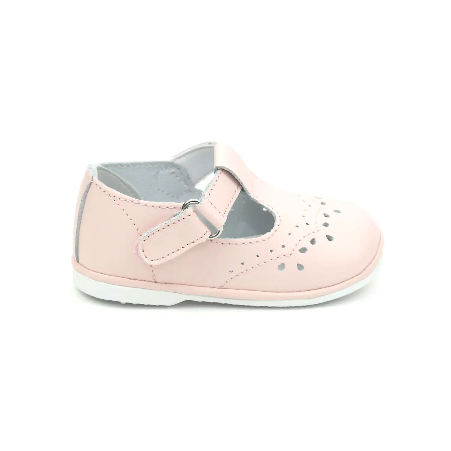 Birdie Pink Leather T-Strap Mary Jane (Baby)