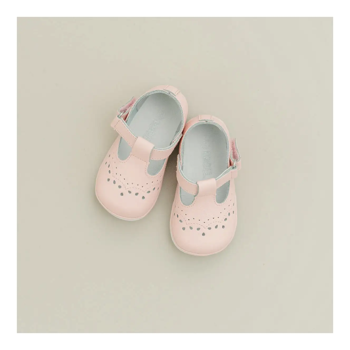 Birdie Pink Leather T-Strap Mary Jane (Baby)