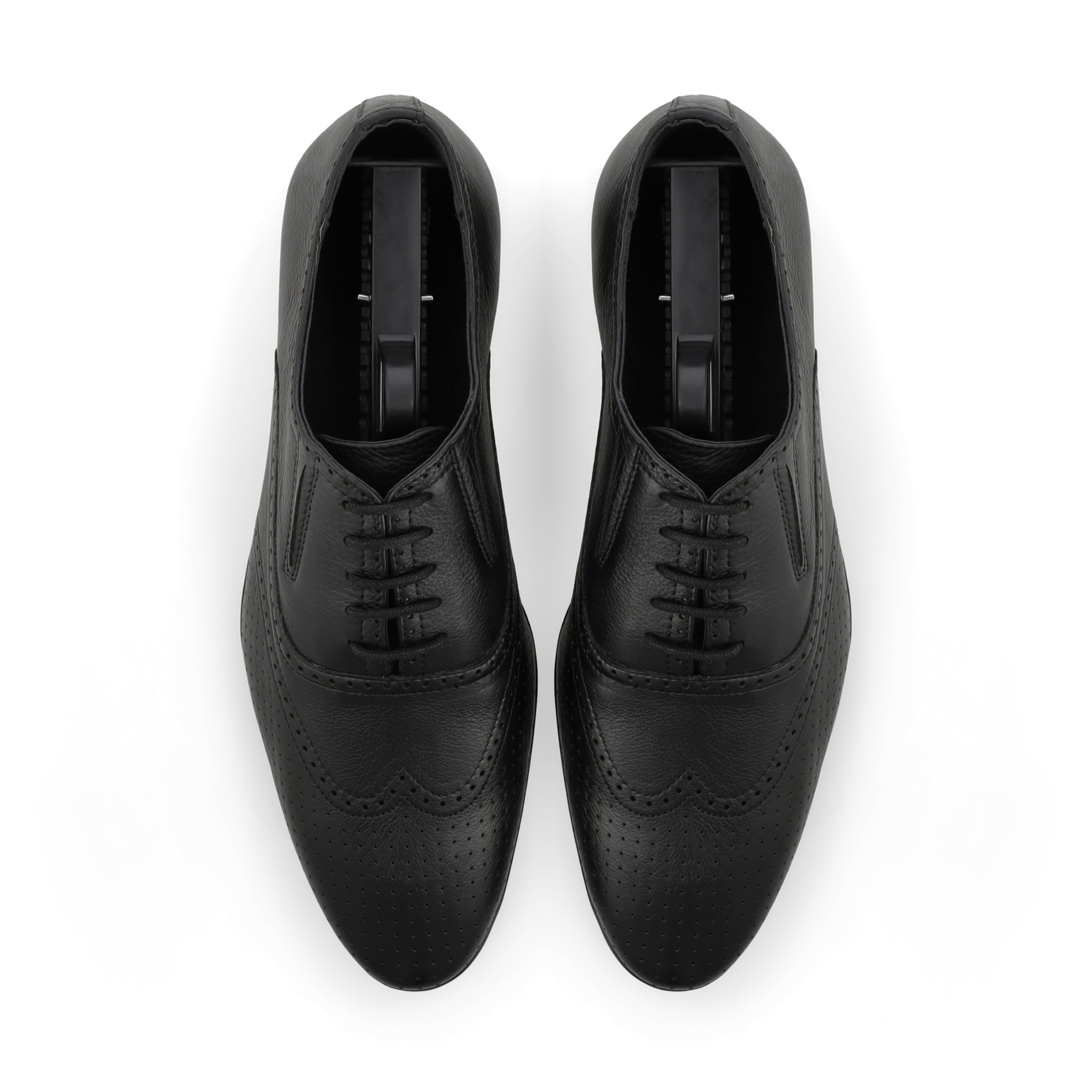 Brogue Dotted Oxfords-Black