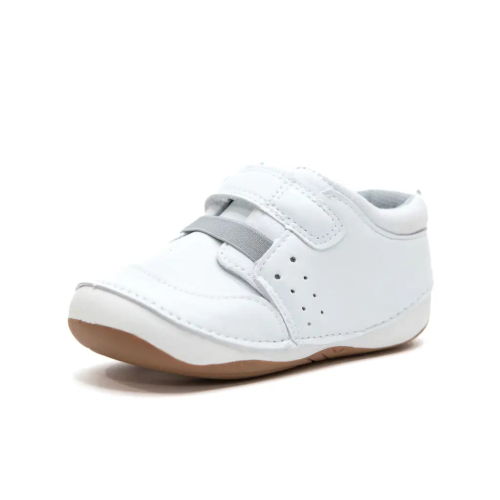 BROOKLYN white baby and toddler unisex sneakers