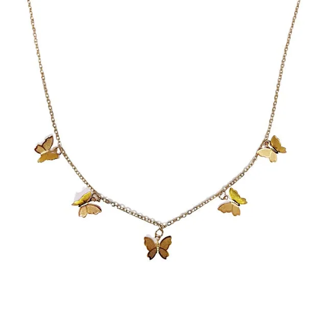 Butterfly Neck Pendants Women's Choker