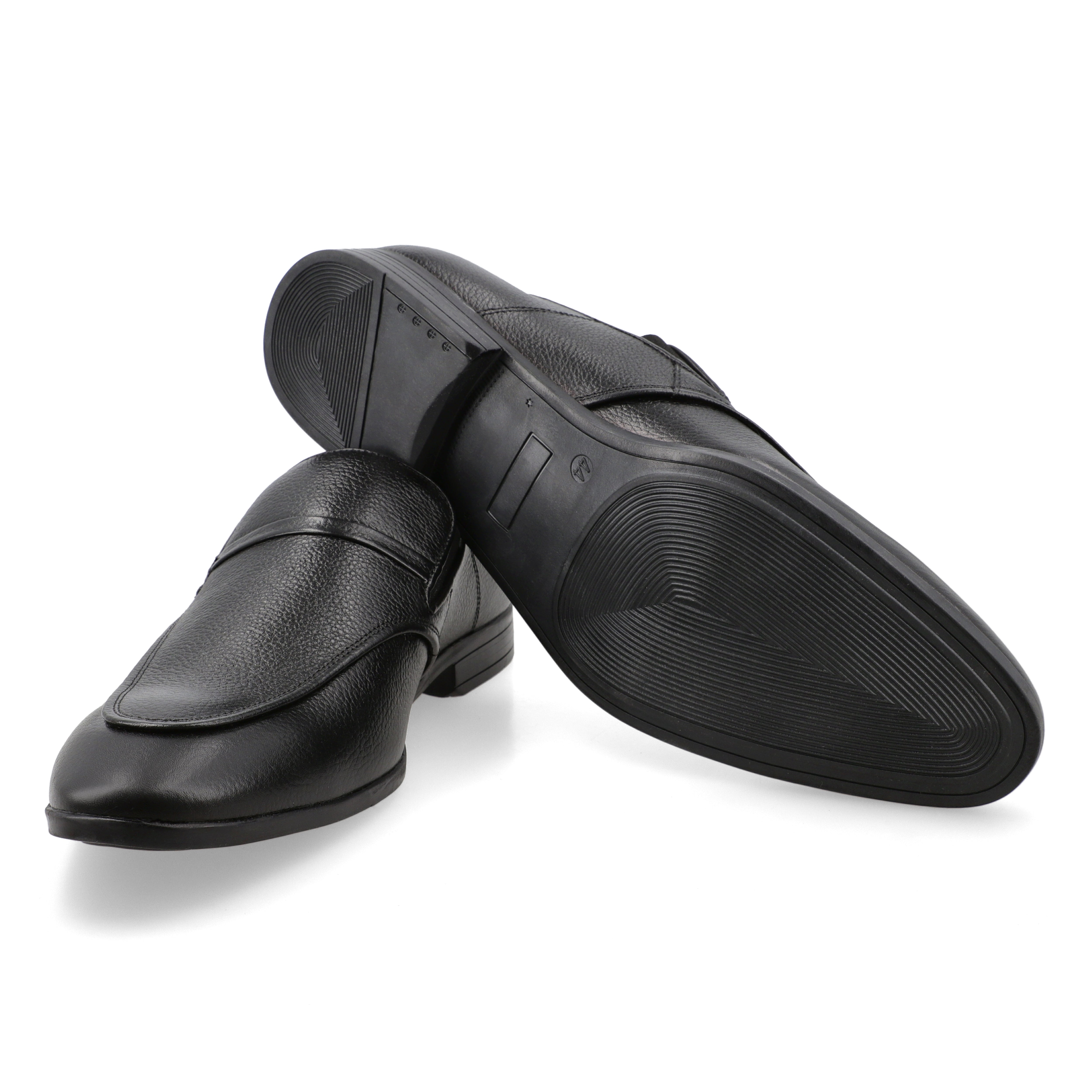 Classy Thin Strapped Loafers - Black