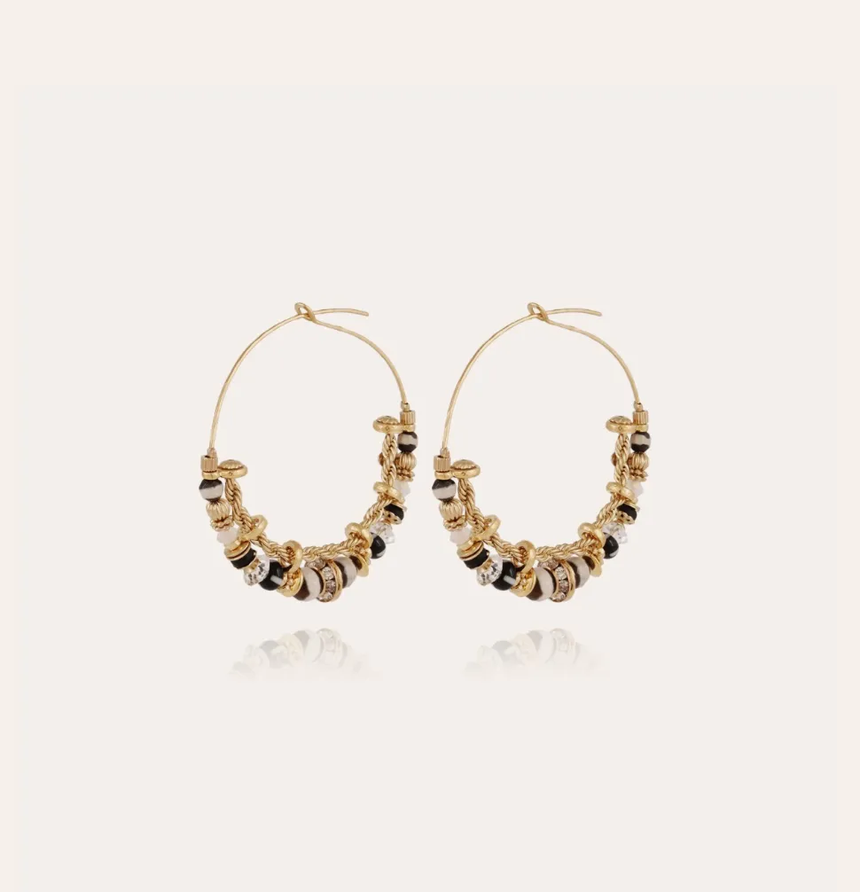 Comedia Serti hoop earrings small size gold