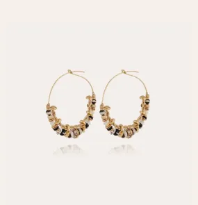 Comedia Serti hoop earrings small size gold