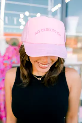 Day Drinking Trucker Hat - Pink