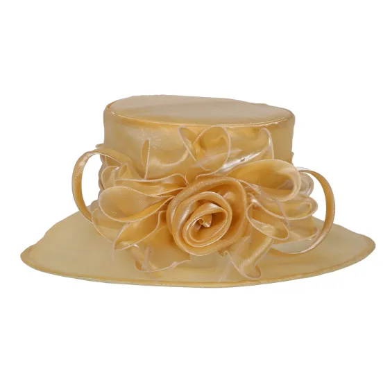 Elegant Rose Statement Fashion Hat