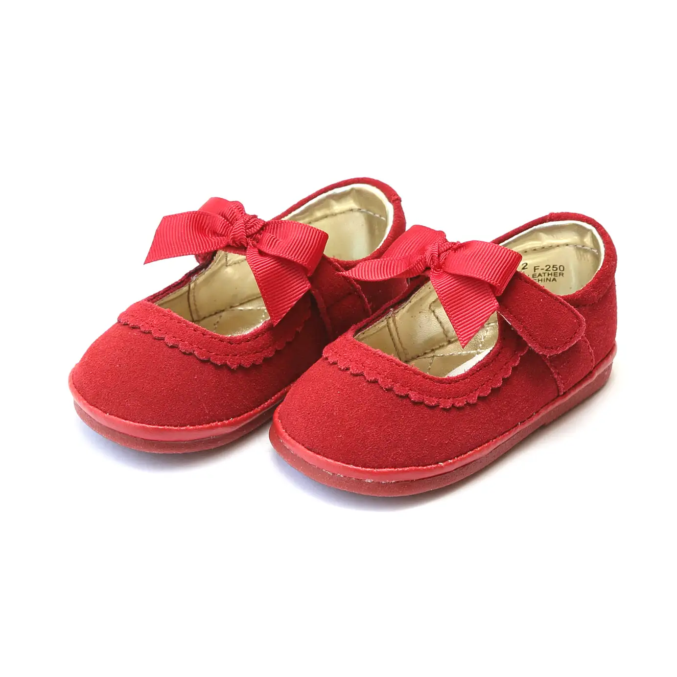 Elsa Leather Grosgrain Bow Strap Mary Jane (Baby)