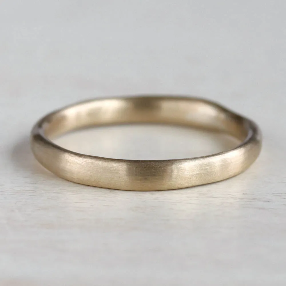 Flat Sculpted Stacking Ring