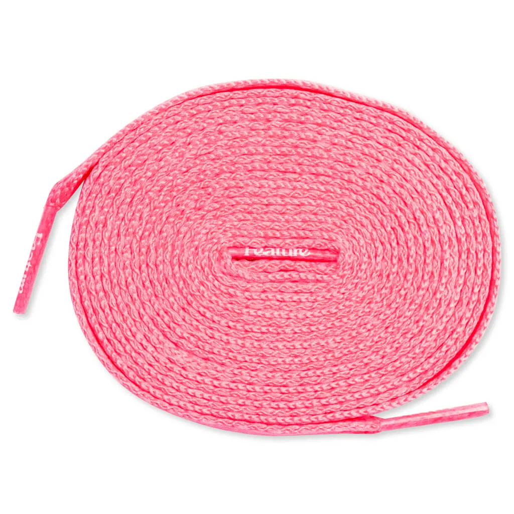 Flat Shoe Laces - Neon Pink