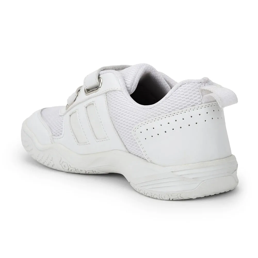 Force 10 By Liberty Kids SKOLGAME-V White School Non Lacing Shoes