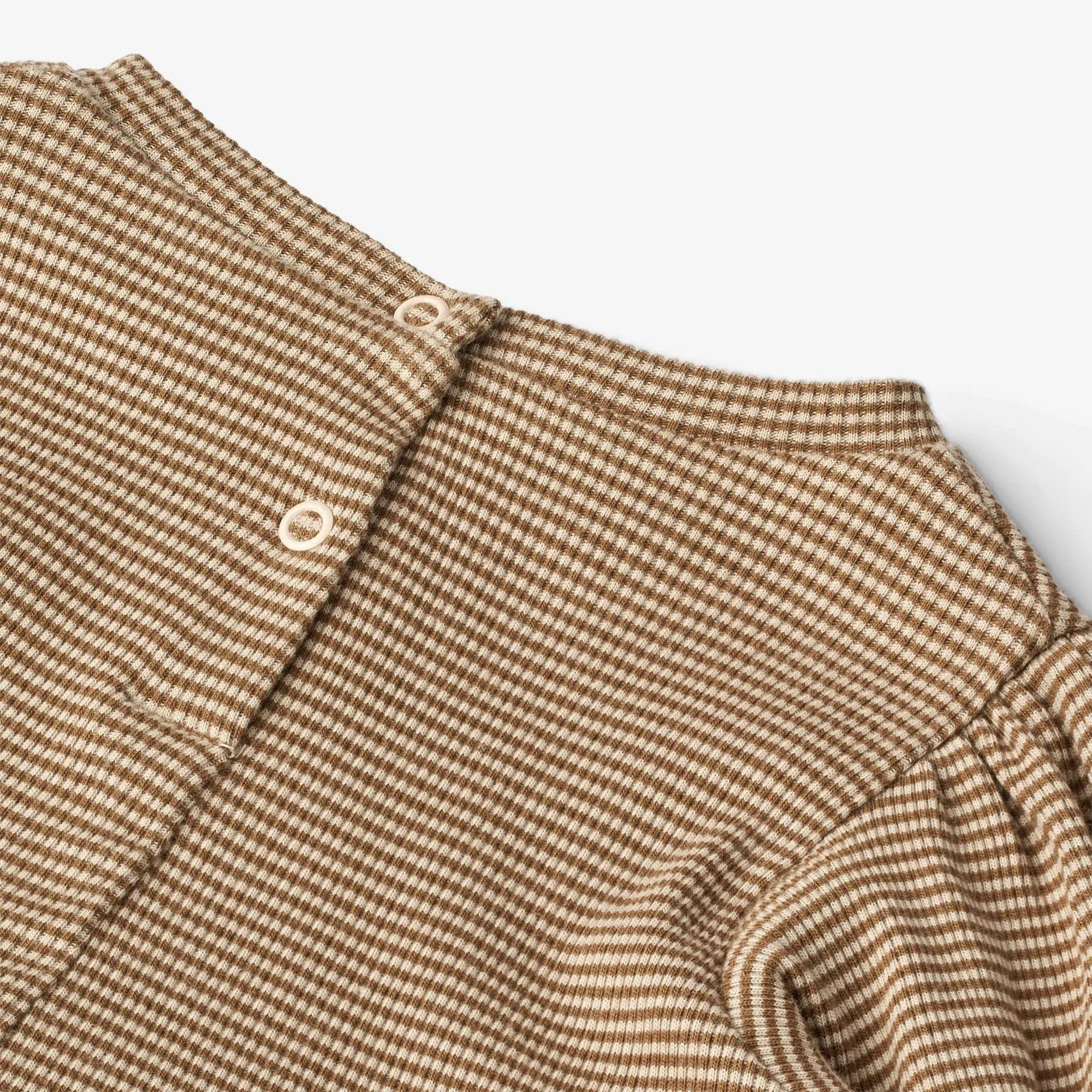 Jersey Dress Eliane | Baby - beige rib stripe