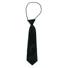 Kids Boys Bottle Green Elastic Plain Neck Tie