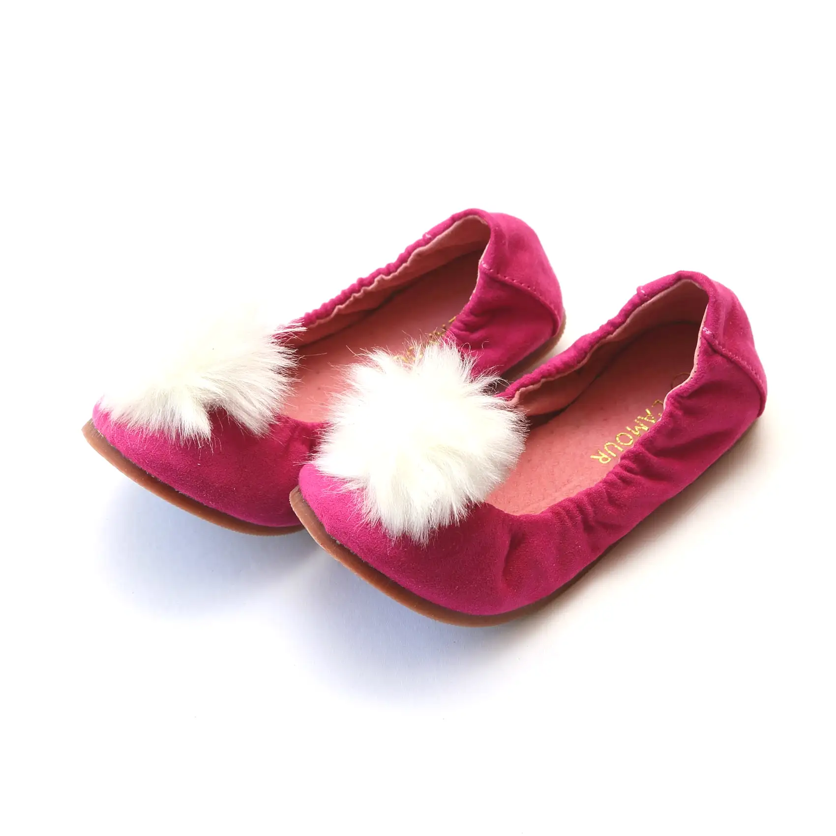 Madeline Pom Pom Leather Flat