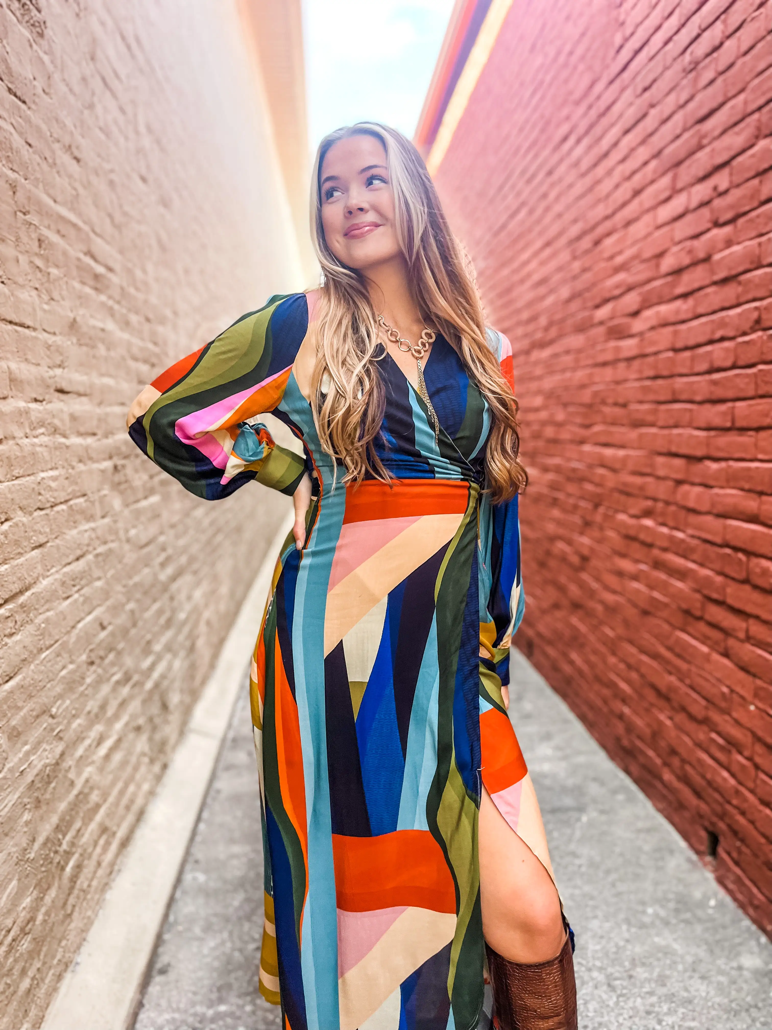 Mosaic Masterpiece Midi/Maxi Wrap Dress