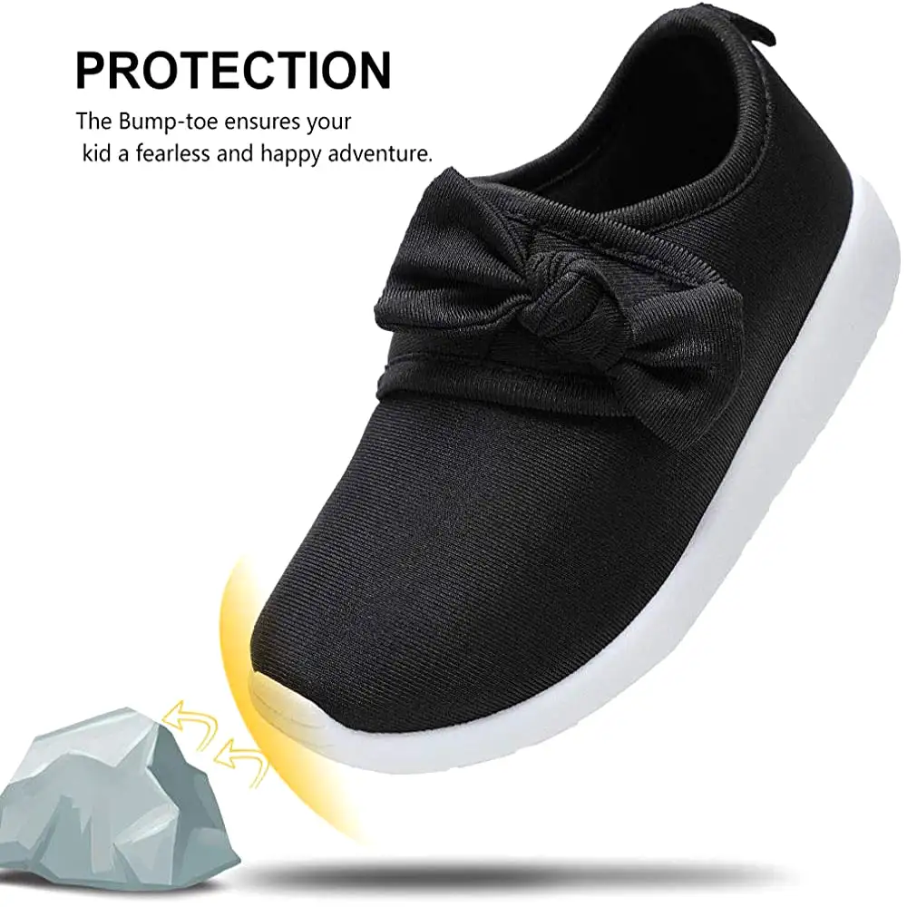 Nerteo Toddler Girl Shoes Lightweight Slip On Sneakers for Kids