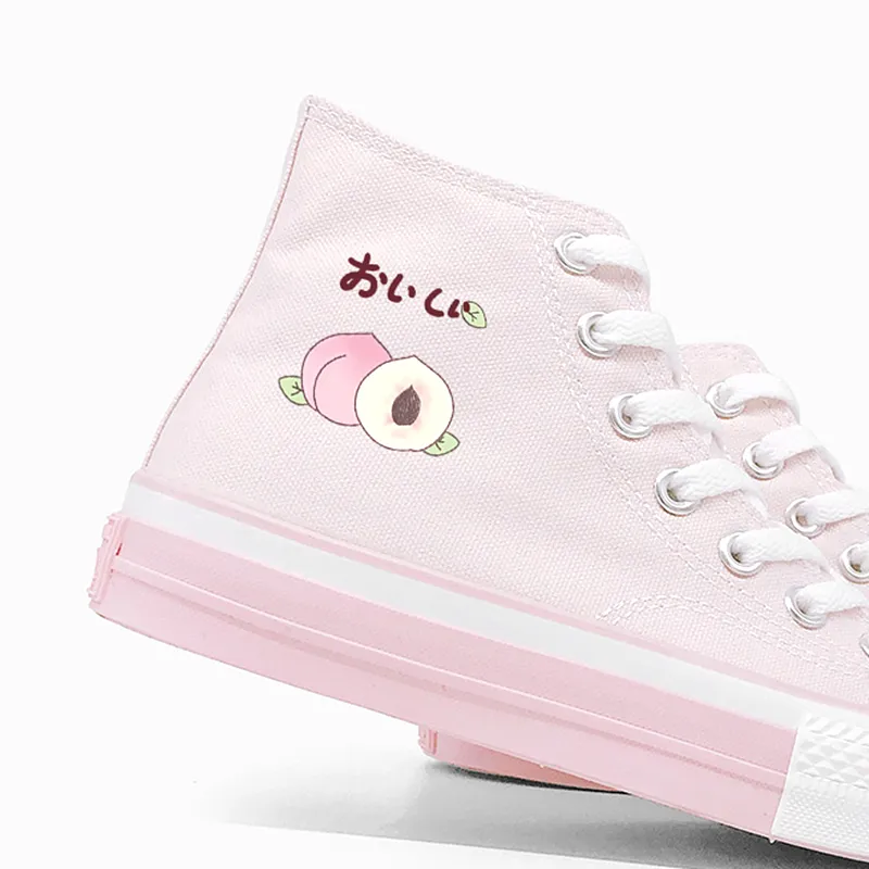 Peach Avocado Milk Canvas Shoes AD11892