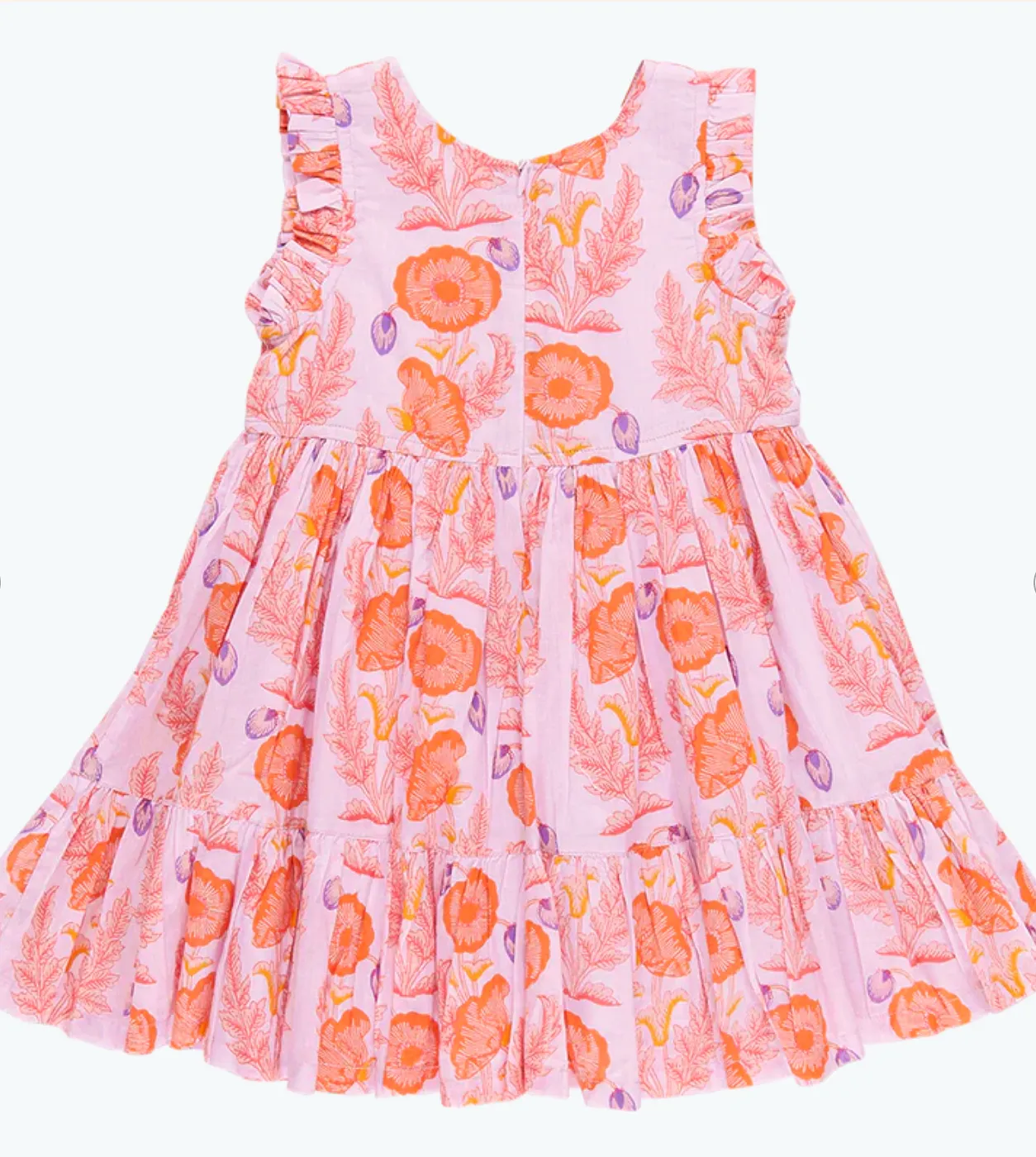 Pink Chicken - Girls Kelsey Dress - Purple Gilded Floral