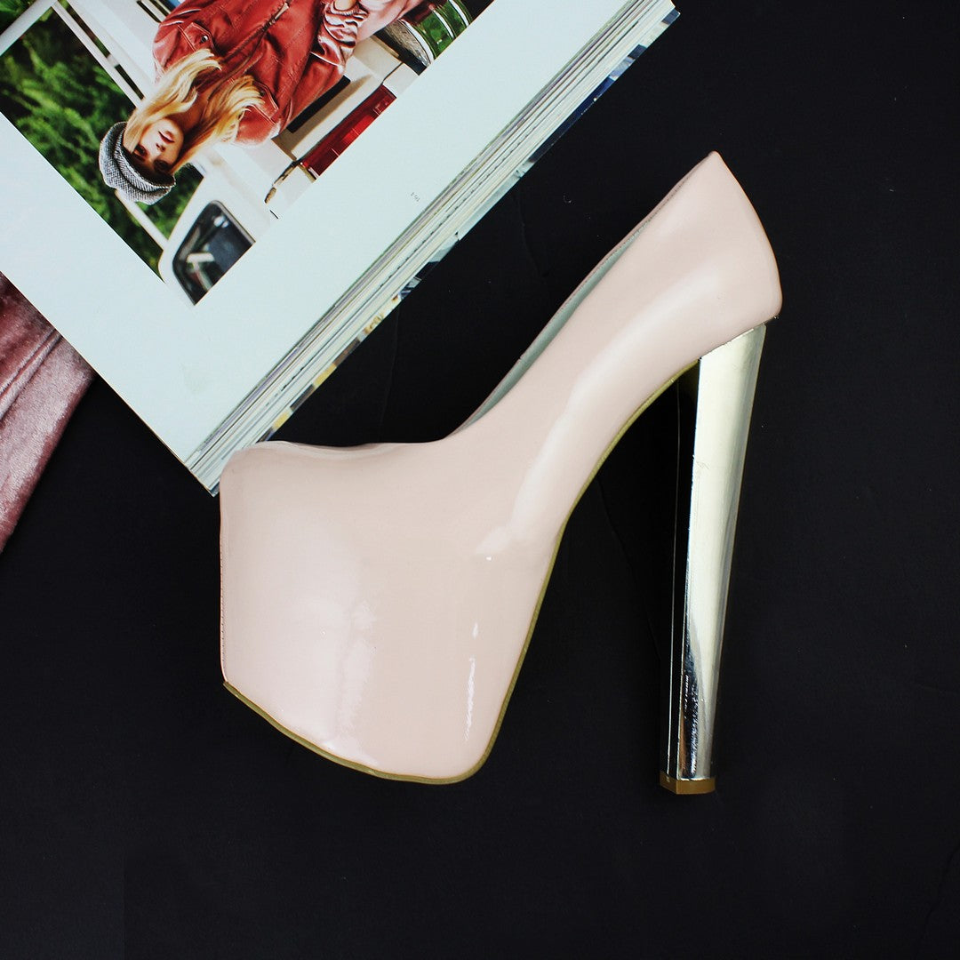 Powder Pink Patent Platform Shoes