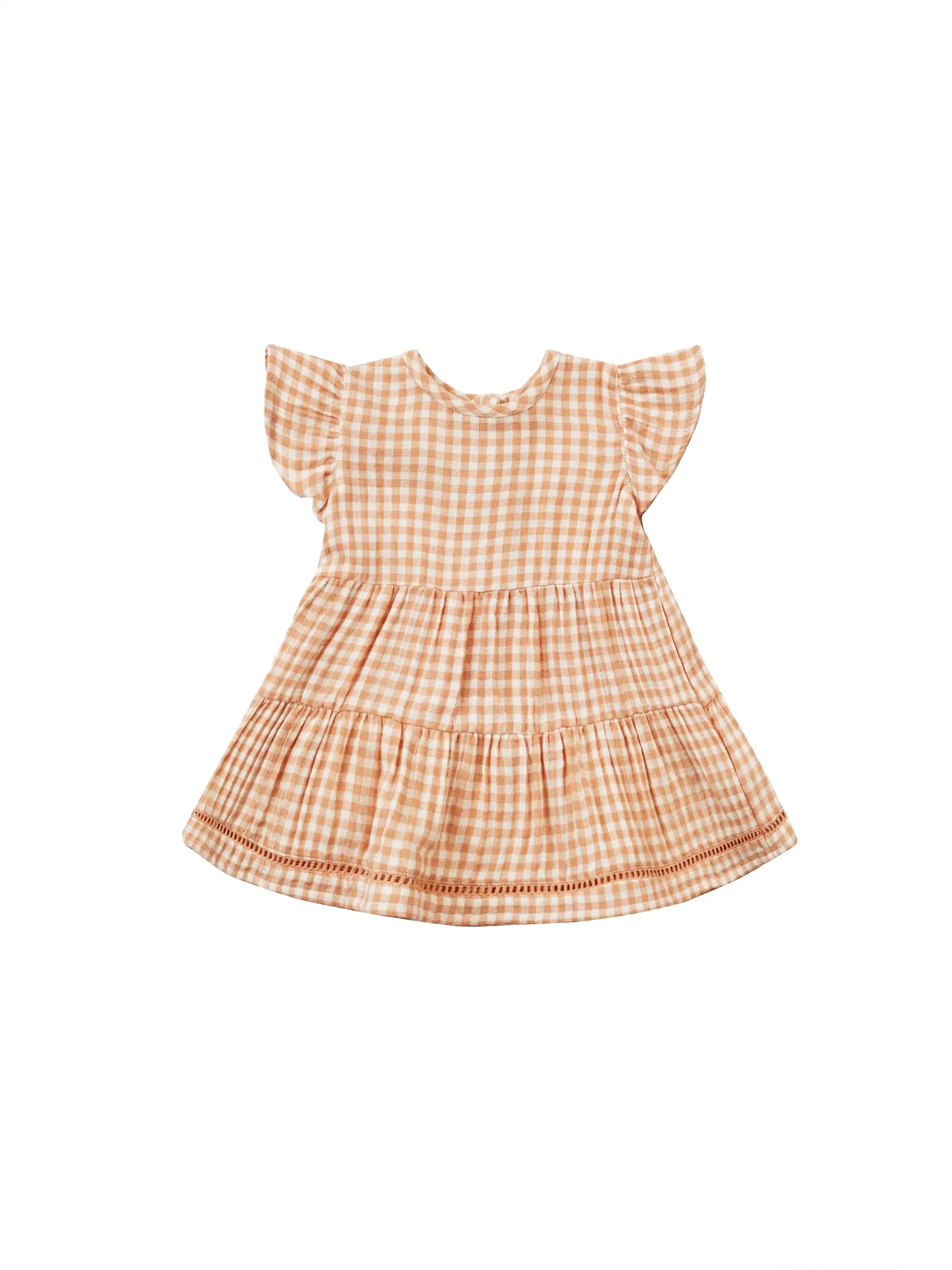 Quincy Mae - Melon Gingham Lily Dress