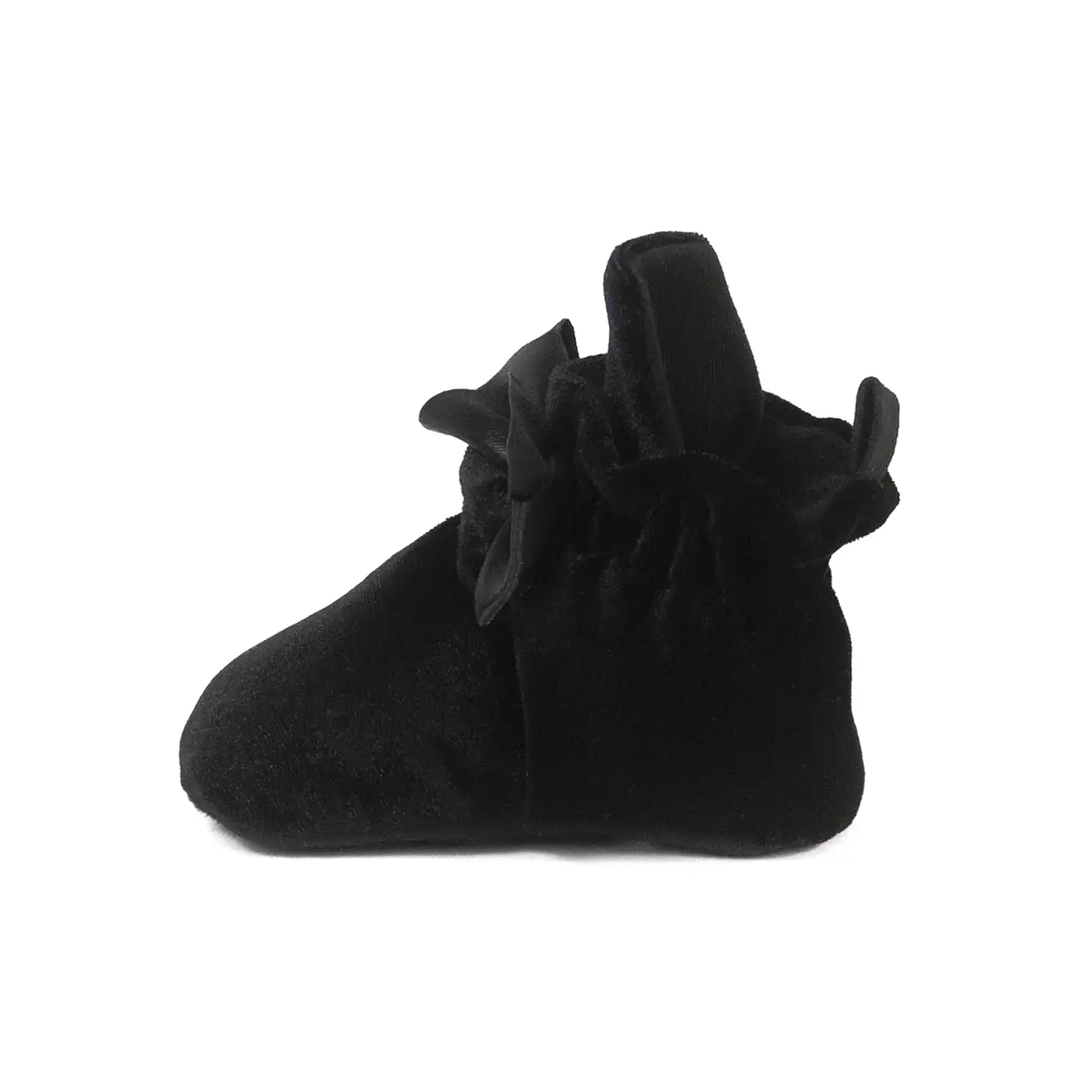 Robeez Black Holiday Bow Snap Booties