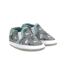 Robeez Grey Arctic Friends Canvas Baby Shoe