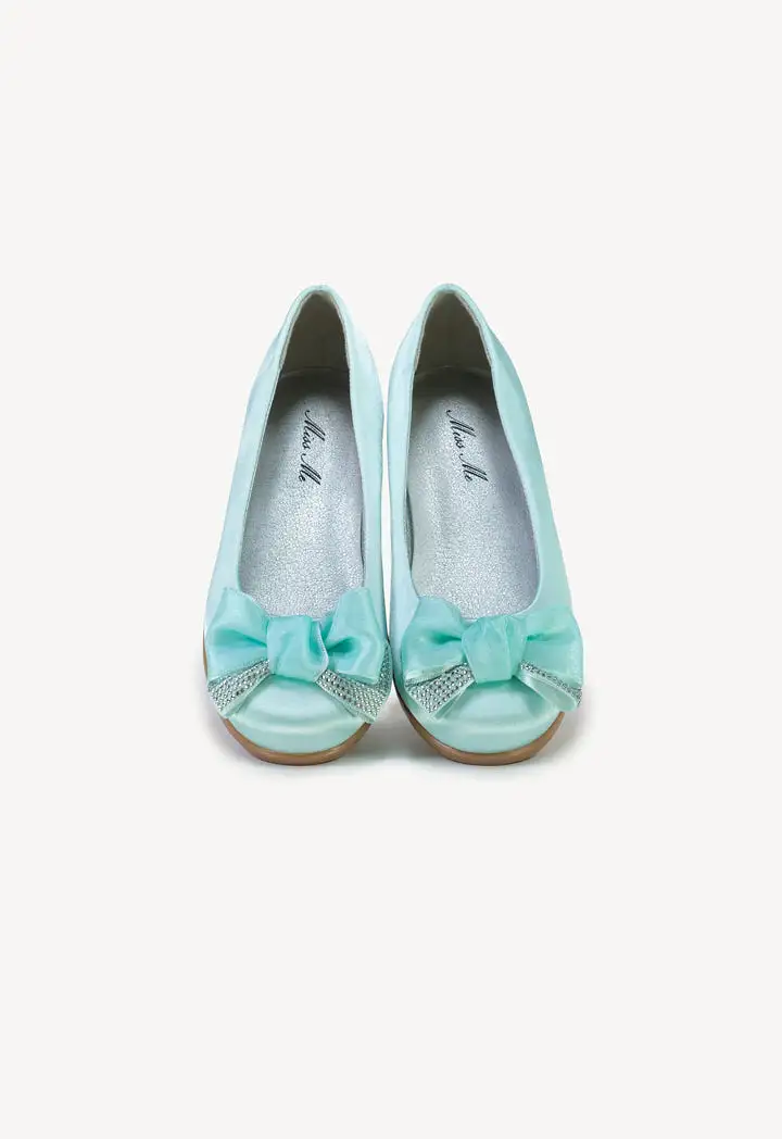 Shiny Satin Double Ribbon Shoes