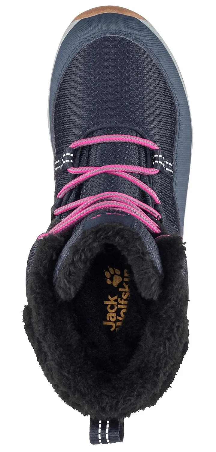 shoes Jack Wolfskin Polar Wolf Texapore High - Dark Blue/Grey - girl´s