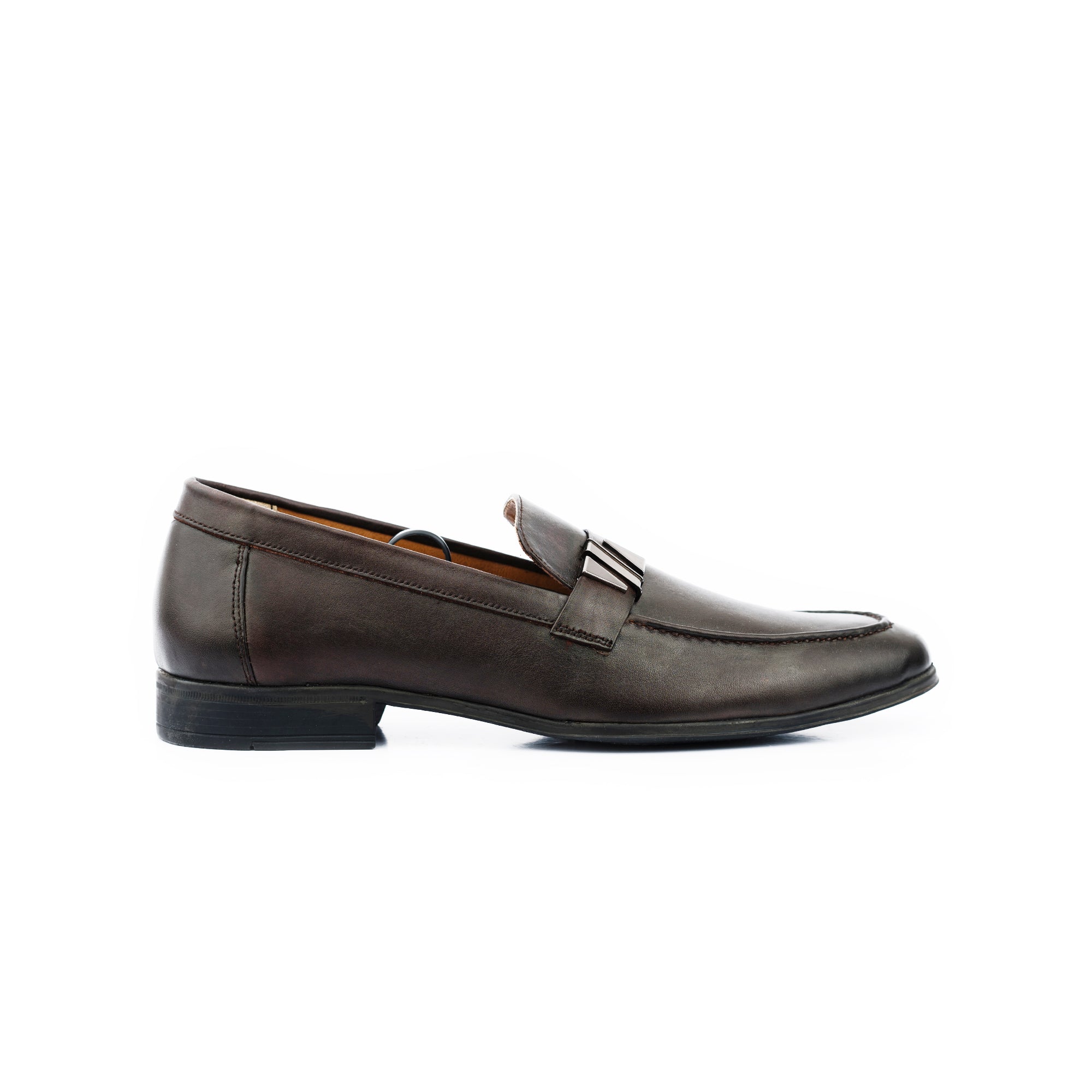 Smart Buckled Loafers-Brown