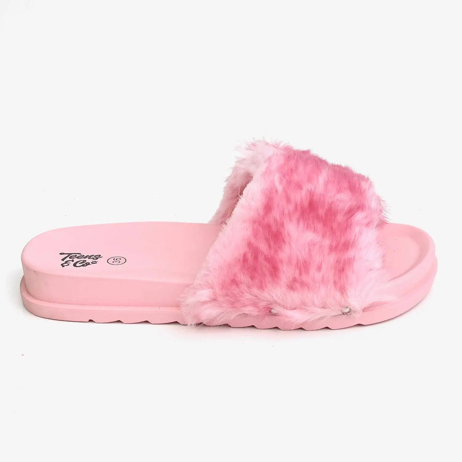 Teen Girls Fur Slipper CL-21-Pink