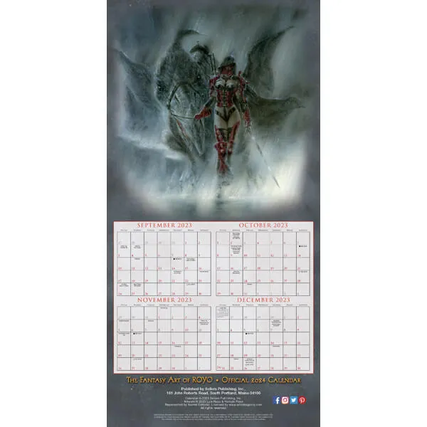 The Fantasy Art of Royo Wall Calendar