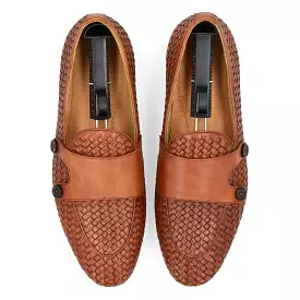 Unique Patterned Double Monks-Tan