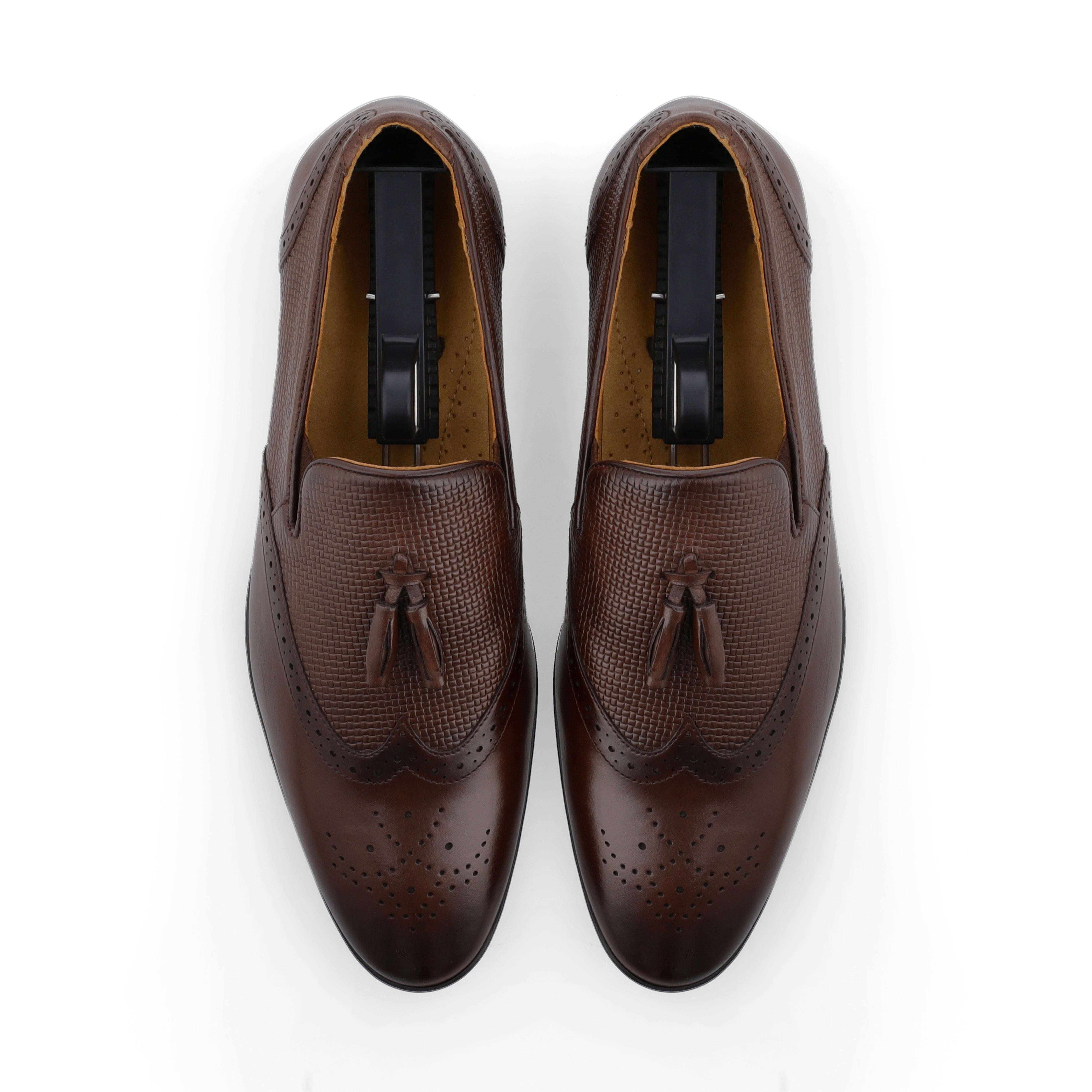 Unique Tassel Brogue Loafers-Brown