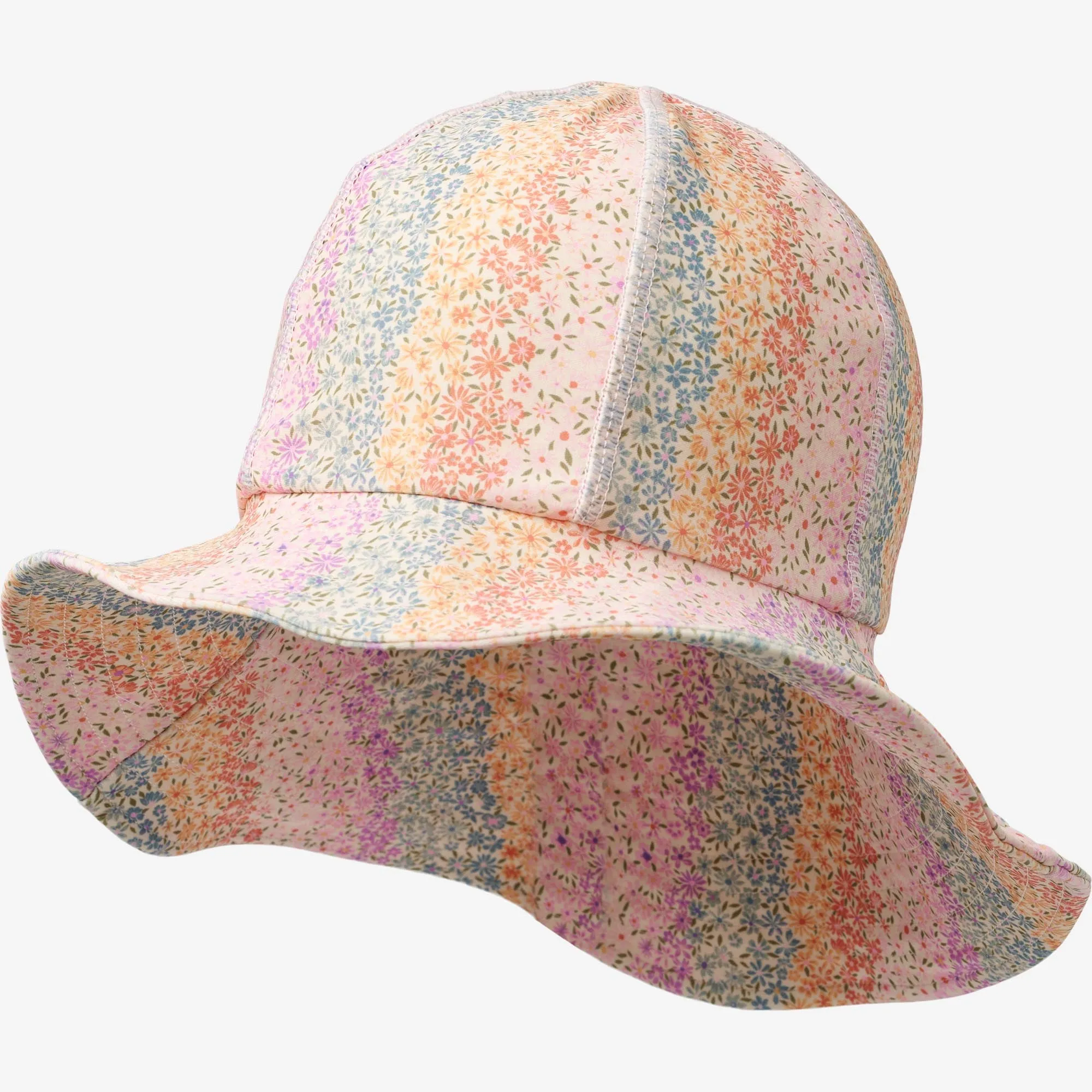 UV Sun Hat - rainbow flowers