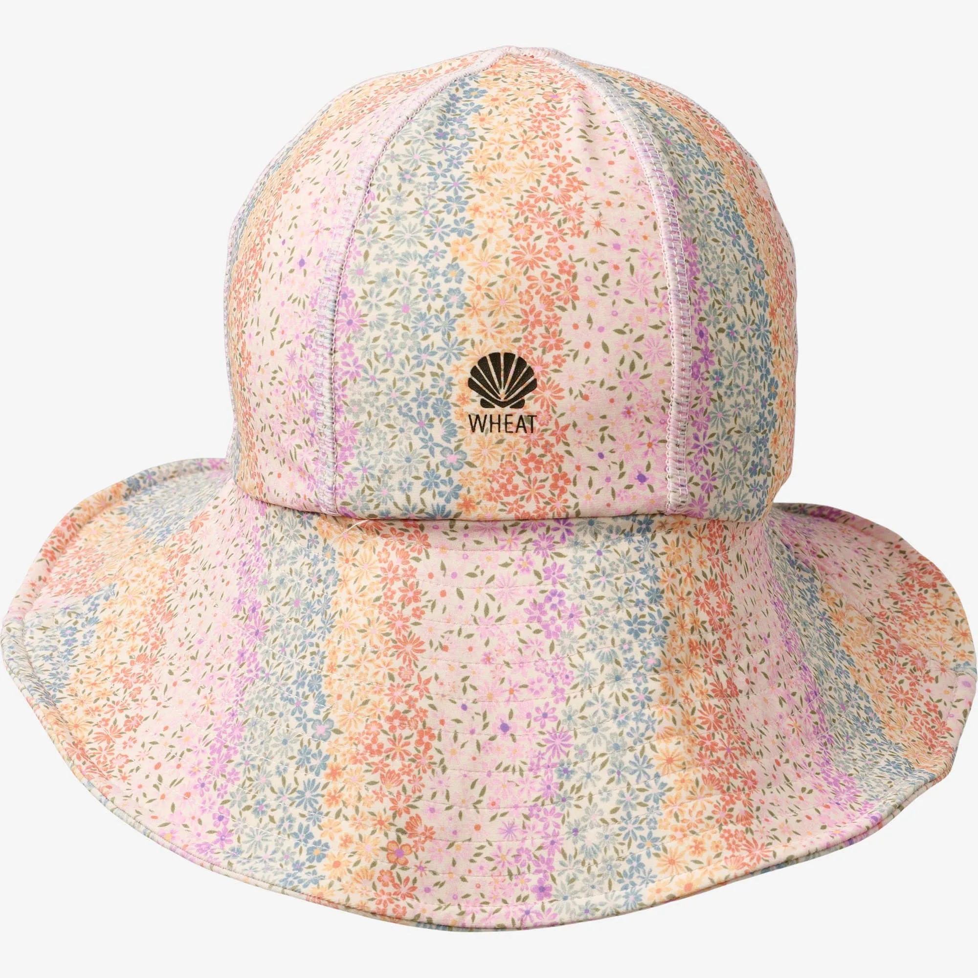 UV Sun Hat - rainbow flowers