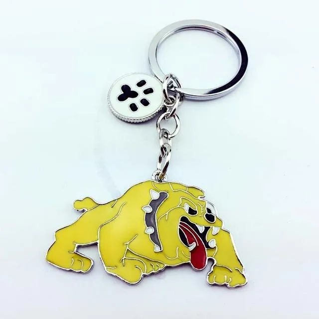 Women's Pet Chihuahua Dog Design Key Chain Bag Pendants Key Buckle