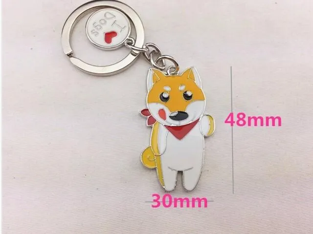 Women's Pet Chihuahua Dog Design Key Chain Bag Pendants Key Buckle