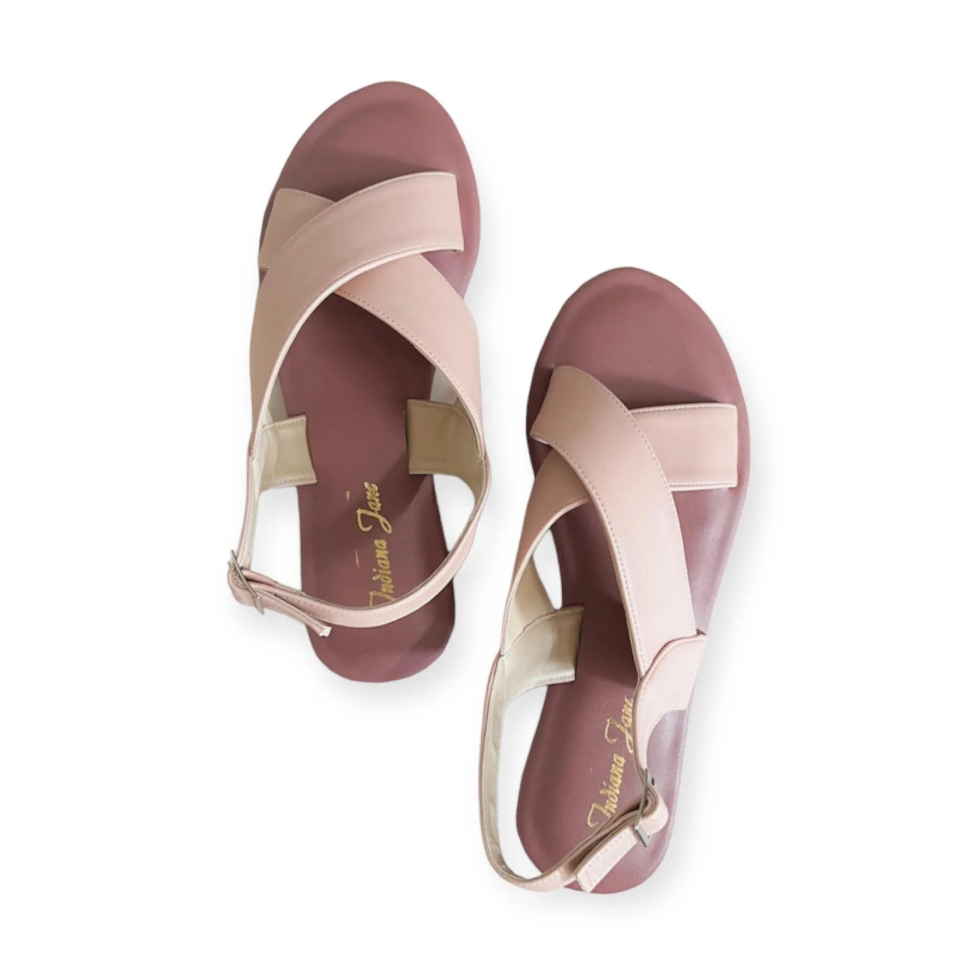 YUMI Crisscross Flat Sandals